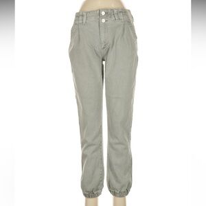 PAIGE | Crop cuffed denim in light gray